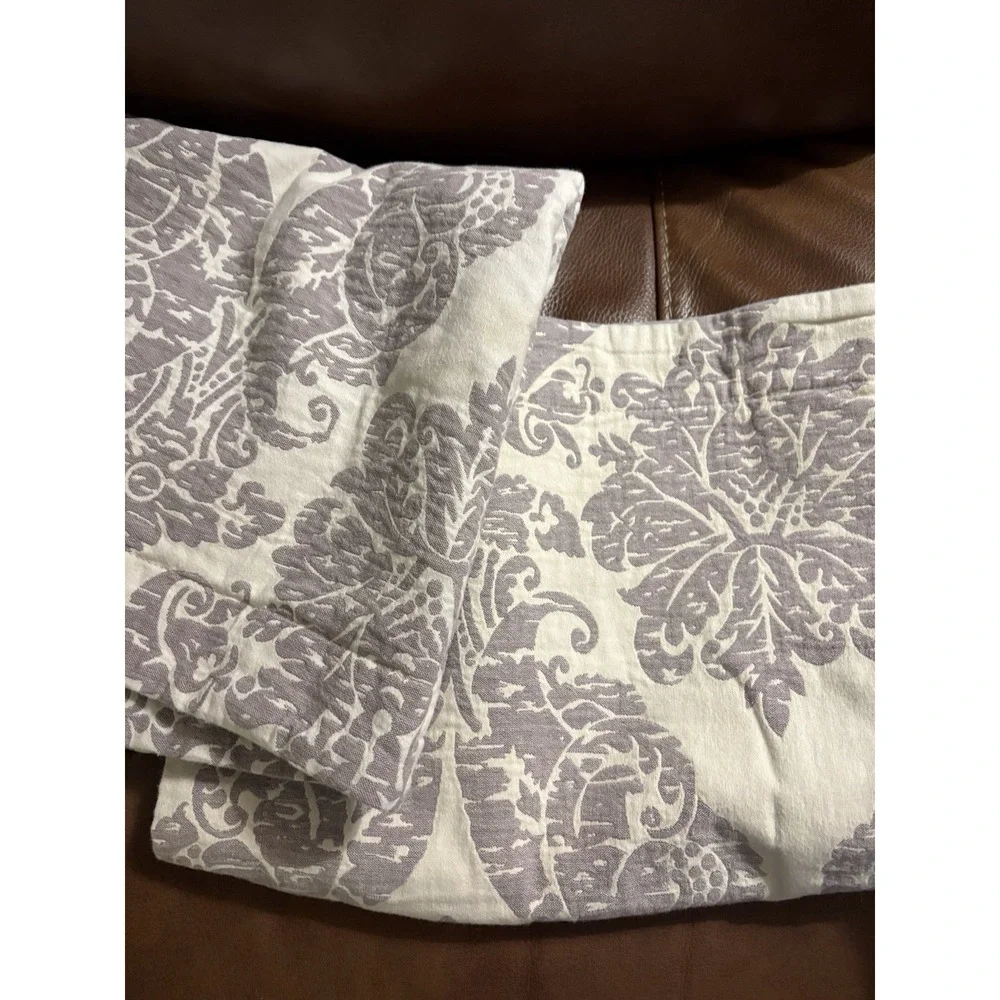 Baby and Child‎ RH Restoration Hardware Set of 2 damask gray cream euro shams